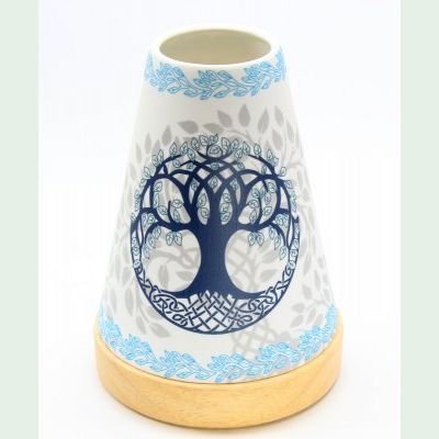 Porzellan - Windlicht, Leuchtglas, Kerzenhalter Vintage Motiv Lebensbaum