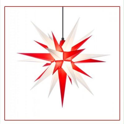 Herrnhuter Stern Kunststoff A7 - 68 cm weiß/rot