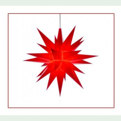 Herrnhuter Stern, Einzelstern Kunststoff <b>A1e - 13 cm</b> rot