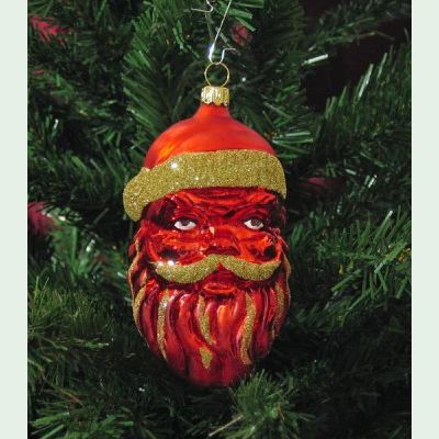Weihnachtsmann Kopf rot