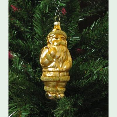 Weihnachtsmann gold 13,5 cm