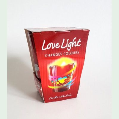 Duftglas mit Diode - Love Light rot mit Herzen