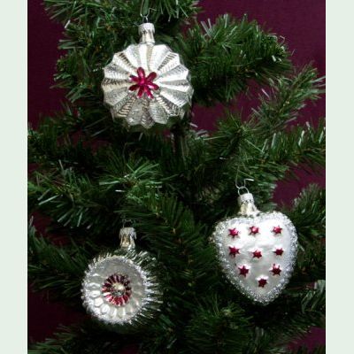 1400 - Christbaumkugeln, Ornamente bunt 6 teilig