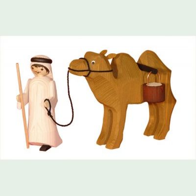 Ulmik Krippefiguren - Kameltreiber und Kamel mit Eimer 13 cm
