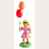 Blank Mädchen mit Luftballon, farbig