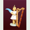 .Blank Engel mit Harfe veredelt mit SWAROVSKI ELEMENTS  - Kurzrockengel farbig **A**