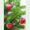 Christbaumkugeln rot, Ochsenblut  <b>Herzen</b> mit Tropfenmuster-Bild 1