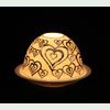 Porzellan - Windlicht, Leuchtglas Brilliant Light Herzen