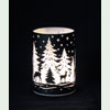 Windlicht, Leuchtglas Twinkle Motiv Wald klein <b><i>LED</i></b>-Bild 1