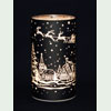 Windlicht, Leuchtglas Twinkle Motiv Winterdorf Weihnachtsmann mittel <b><i>LED</i></b>-Bild 1