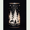 Windlicht, Leuchtglas Twinkle Motiv Wald groß <b><i>LED</i></b>-Bild 1