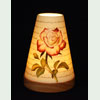 Porzellan - Windlicht, Leuchtglas, Kerzenhalter Vintage Motiv Rose-Bild 1