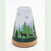 Porzellan - Windlicht, Leuchtglas, Kerzenhalter Vintage Motiv Wald