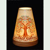 Porzellan - Windlicht, Leuchtglas, Kerzenhalter Vintage Motiv Lebensbaum farbig-Bild 1