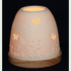 Porzellan - Windlicht, Leuchtglas Mini Iglu Schmetterlinge