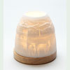 Porzellan - Windlicht, Leuchtglas Mini Iglu Leuchtturm / Schafe-Bild 3