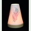 Porzellan - Windlicht, Leuchtglas, Kerzenhalter Vintage Motiv Federn-Bild 1