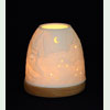 Porzellan - Windlicht, Leuchtglas Mini Iglu Engel-Bild 1