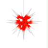 Herrnhuter Stern Papier 70 cm weiß-roter Kern-Bild 1