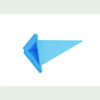 Einzelzacke für Herrnhuter Aussenstern A4 -<b>Dreieck</b>- blau
